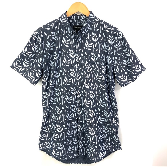 ♻️DONATED 3-30-24♻️          ZANEROBE Short Sleeve Button Down Shirt NWOT - Picture 3 of 6